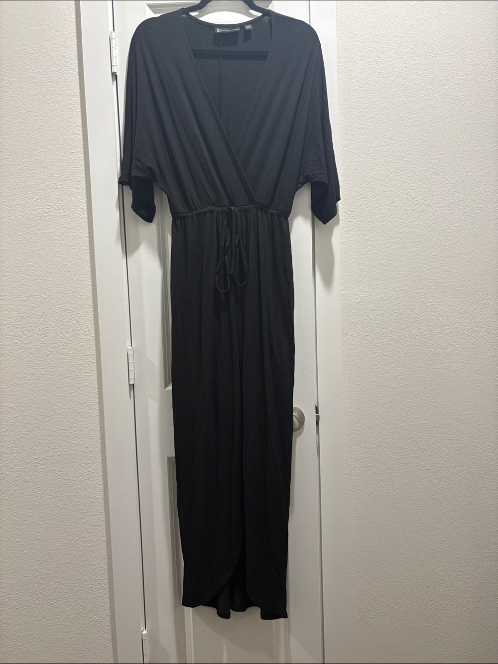 NYCO Black V-Neck High Low Dress